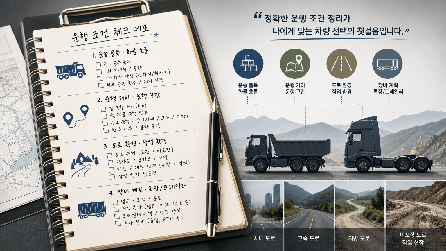 덤프·트랙터 선택 전, 운행 조건부터 확인하는 4가지 기준