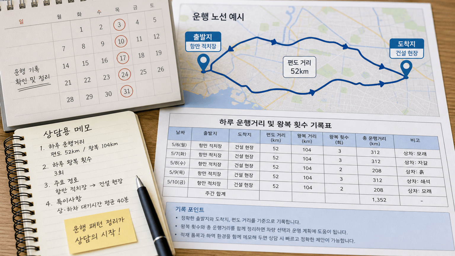 덤프·트랙터 상담 전, 운행거리와 적재 품목을 정리하는 법